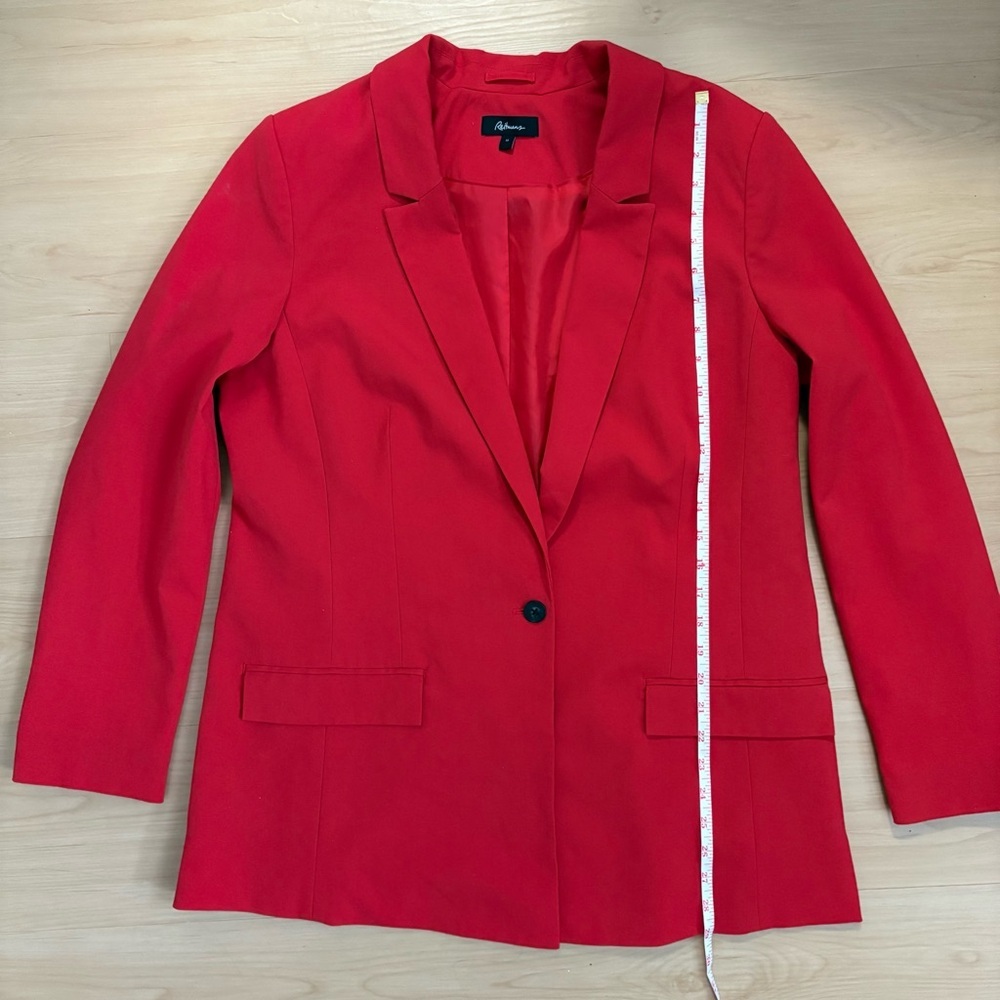 Reitmans Red Blazer Women’s Tailored Career Work Jacket Women’s 14 - Picture 14 of 16